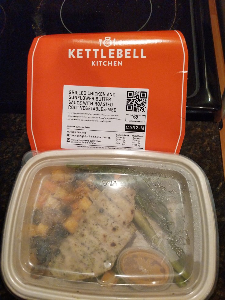 A healthy kettlebell kitchen meal