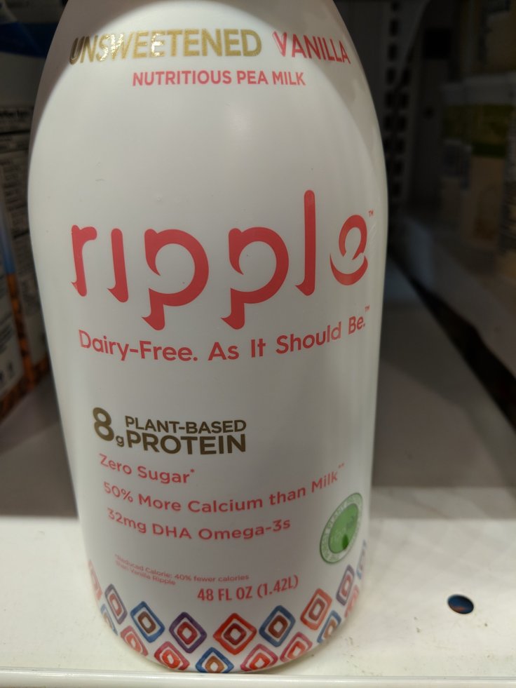 Ripple milk..pea protein based 